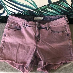 Torrid Pink Washout Distressed Jean Shorts 16
